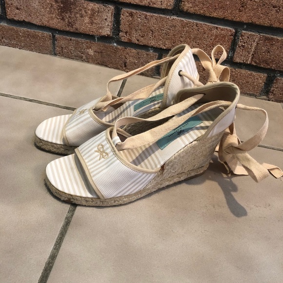 Anya Hindmarch Ankle Wrap Espadrille Wedges - Picture 6 of 7